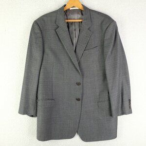 Armani Collezioni Blazer Mens 46S Short Gray Blue Polka Dot Two Button G Line